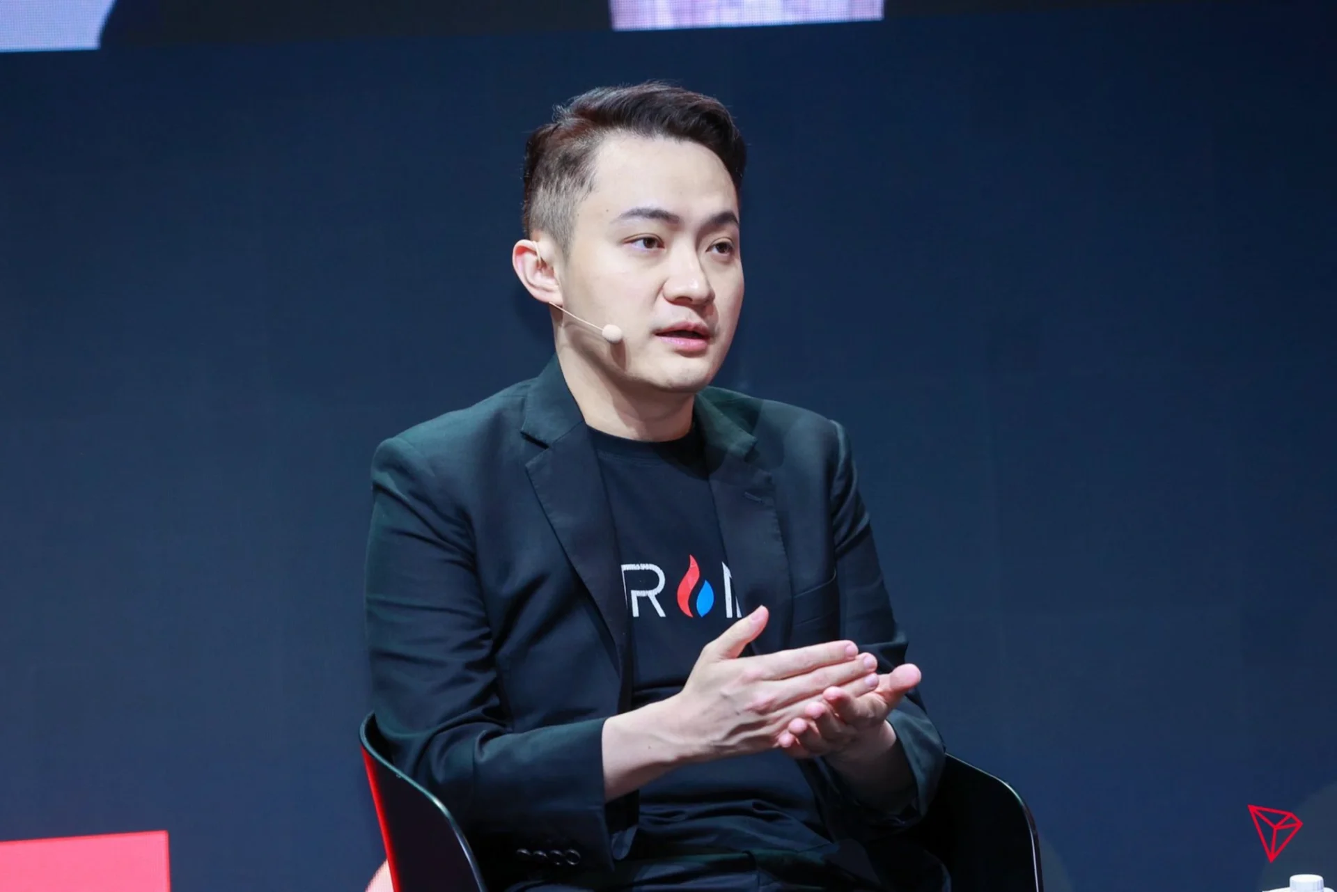 Tron founder Justin Sun's officially designated photo for Consensus 2025, Hong Kong